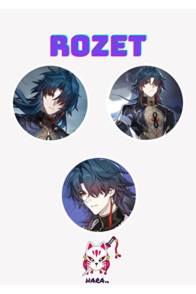Hara Company Honkai Star Rail Oyunu Blade Oyun Rozet Seti 3’lü