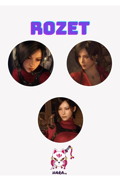 Hara Company Resident Evil Oyunu Ada Wong Oyun Rozet Seti 3’lü