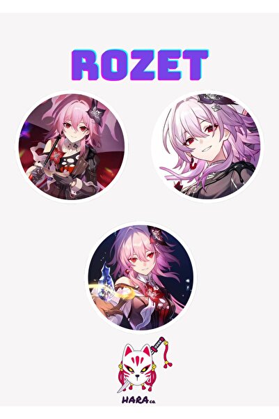 Hara Company Honkai Star Rail Oyunu Evernight Oyun Rozet Seti 3’lü
