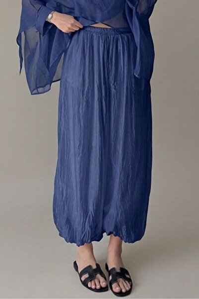 Suziş Παντελόνι μοντέλο σαλβάρι με ελαστικό κομμάτι υφάσματος με ραγισμένη υφ...