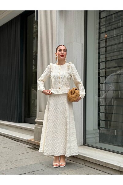 YK FASHION Fırfır Detaylı Takım