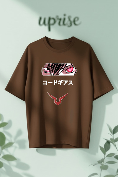 Vordevia Μπλουζάκι Code Geass Anime με στάμπα από βαμβάκι σε μεγάλο μέγεθος