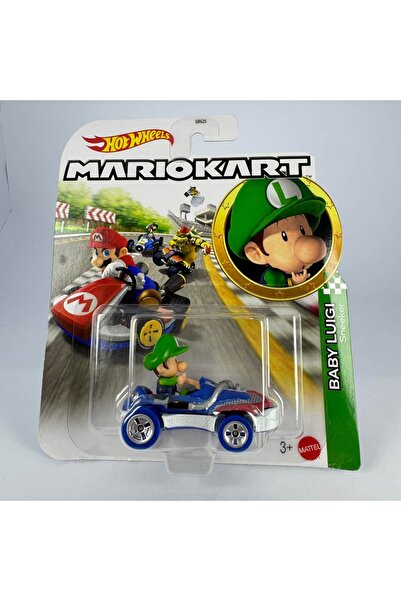 HOT WHEELS Mario Kart Baby Luigi 1:64 Model Car