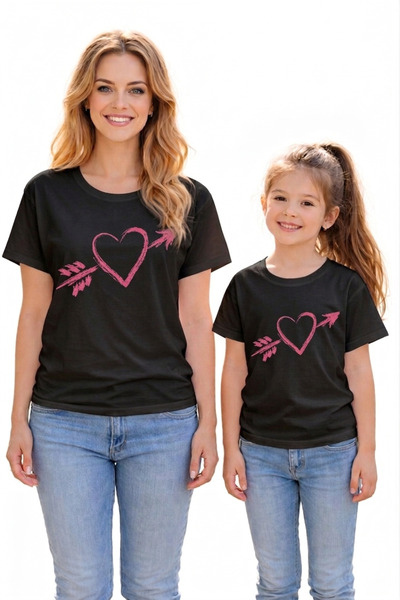 VODEXA Mother Daughter Combination Oversize T-Shirt Twin T-Shirt Mother Child...