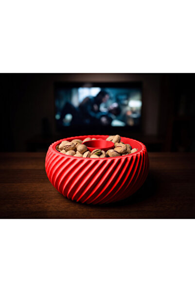 CR CEERY Double Chamber Snack Bowl, Shell Chamber, Trash Can, Peanut Seed Bow...