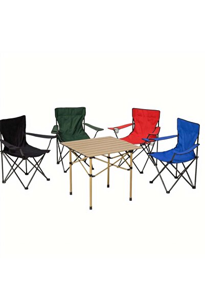 Amigo Τραπέζι 53 x 51 x 50 εκ. και 4 Πτυσσόμενες Καρέκλες 52 x 52 x 80 εκ. σε...