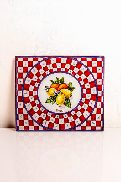 Snippy Amalfi - Cam Kesme Tahtası Cam Kesim Panosu Dekoratf Cam Kesim Tablası 29 x 34 cm