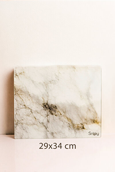 Snippy Marble - Cam Kesme Tahtası Cam Kesim Panosu Dekoratf Cam Kesim Tablası 29 x 34 cm