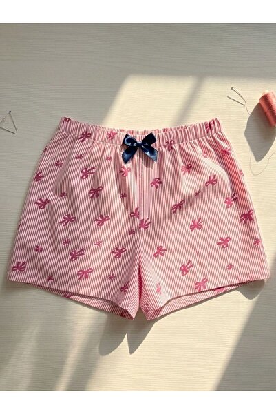 BLUE NIL ΣΟΡΤΣ ΠΙΤΖΑΜΑ ΜΕ ΣΑΤΕΝ ΚΟΡΔΕΛΑ ΣΤΗΝ ΜΕΣΗ ΚΑΙ ΣΧΕΔΙΑΣΜΕΝΗ ΡΟΖ ΚΟΡΔΕΛΑ...