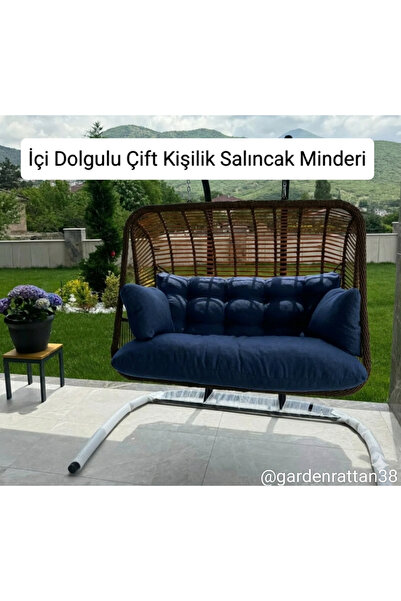 Rattano Garden İÇi Dolgulu Çift Kişilik Salıncak Minderi