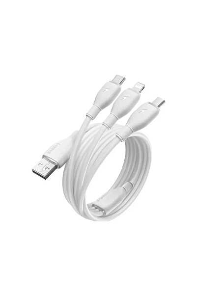 Juman كابل 3 في 1 USB-A→M+L+C 3.5A من Baseus، كابل شحن سريع فائق السرعة 3 في ...