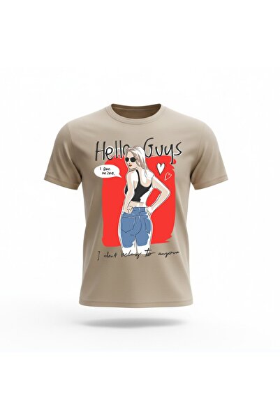 URBANTRENDSTORE Unisex Hello Guys Heart Girl Themed Oversize Fit Comfortable ...