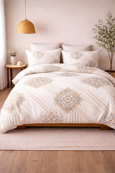 Peacock Σετ Παπλωματοθήκη από 100% Βαμβάκι (Φυσικό Βαμβάκι, Χωρίς Ξεβάμματα)