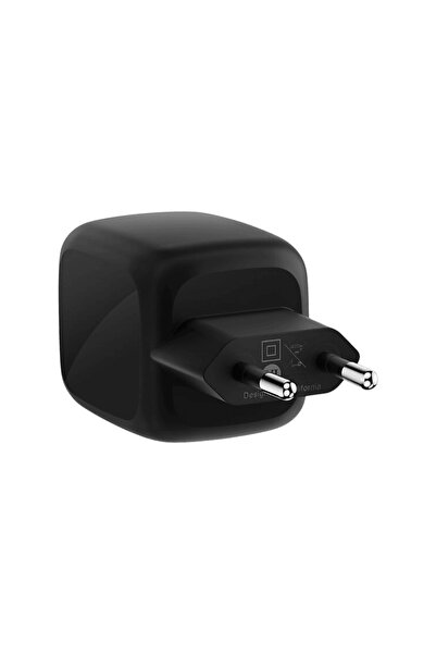 Belkin 67 W Dual Gan USB-C Duvar Şarj Cihazı Siyah