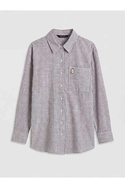 LC Waikiki Peak New Season Striped Poplin Women's Shirt Tunic