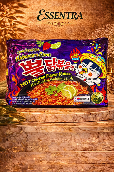 Essentra Home ESSENTRA KORE RAMAN Acılı Tavuk Aromalı Noodle Lime 5’li Paket ...