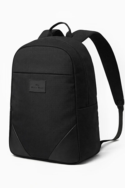 the modawest Rucsac negru pentru laptop cu 2 compartimente, fermoar impermeab...