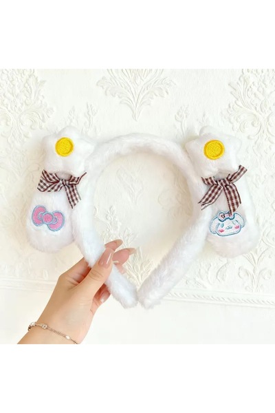 synshop Cinnamoroll Kız Çocuk Peluş Taç Tavşan Kulak Papatya Yumuşak Taç Kawa...