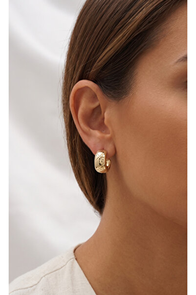 İris Jewelrys Çelik Daniela Gold Küpe