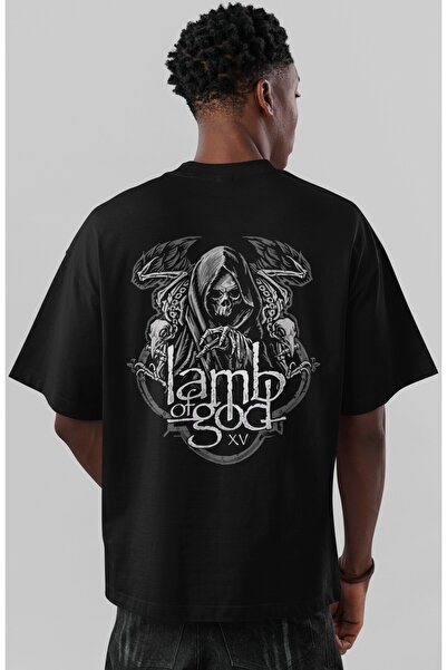 SEVBANO Μπλουζάκι Unisex Oversize με στάμπα στην πλάτη του συγκροτήματος Lamb...