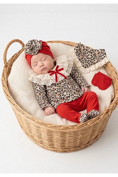 Cherub Baby طقم ملابس للأطفال حديثي الولادة من ليدي ليوبارد مكون من 5 قطع