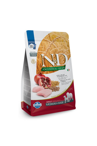 Farmina N&D Προγονικά Σιτηρά Κοτόπουλο & Ρόδι Ξηρά Τροφή Σκύλου για Ενήλικες ...