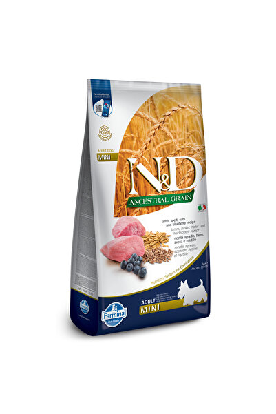 Farmina N&D Προγονικά Σιτηρά Αρνί & Μύρτιλο Ξηρά Τροφή Σκύλου Ενηλίκων Μίνι 7...