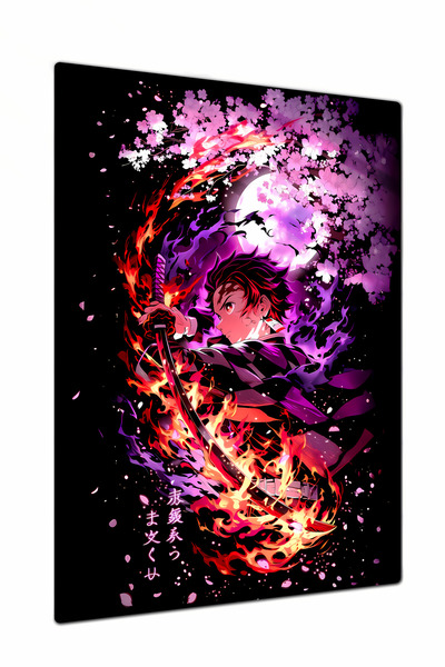 Charmbi Demon Slayer Tanjiro Dekoratif Metal Poster Tablo – Canlı Renk Parlak...