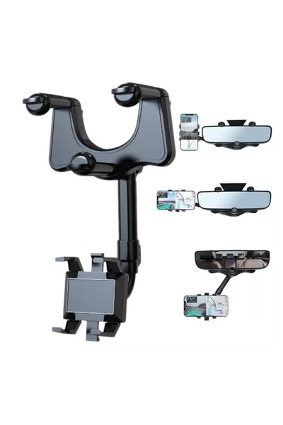 Epilons Pm-25159 In-Car Rearview Mirror Phone Holder 360 Degree Adjustable