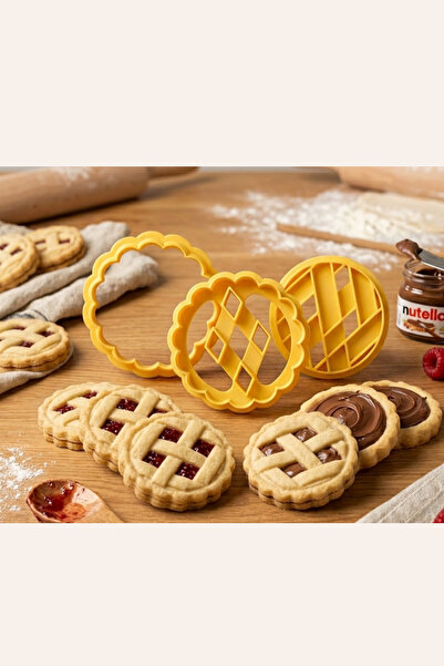 CESTOPİENO 3-Piece Pie Set 7.5X7.5 cm Dough Sculpting Set /Cookies/Ceramic/Po...