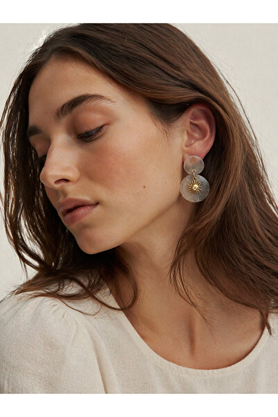 Arthesia Jewelry أقراط دائرية شفافة على شكل شمس - تصميم بسيط وبوهيمي، أقراط ن...