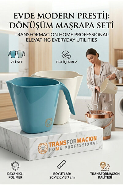 Transformacion Modern Maşrapa Seti | 2'li Kırılmaz Banyo Su Tası, Ergonomik T...