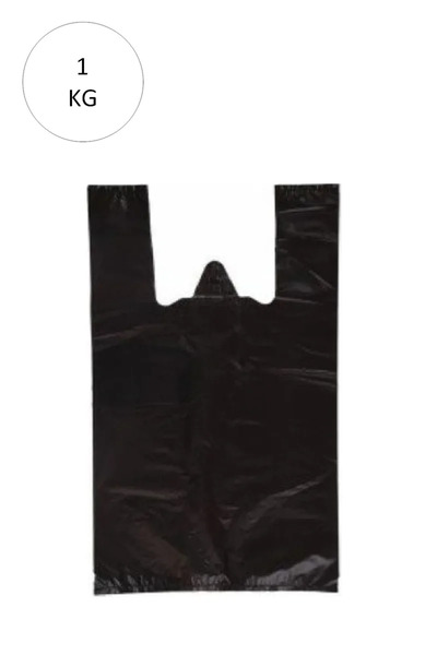 Genel Markalar Siyah Atlet Poşet Battal Boy 40x75 cm Takriben 23 Adet 1 Kg