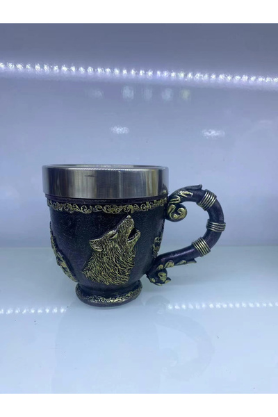 Livenda Wolf Embroidered Steel Mug Code 6922