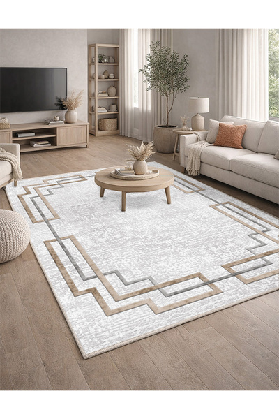 Lioara Home Modern Dijital Baskı Halı | Yıkanabilir Kaymaz Taban Salon & Yata...