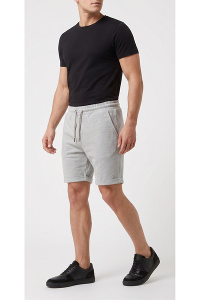 just wear zt Unisex Modern Kesim Double Paça Spor Şort – Günlük Kullanım
