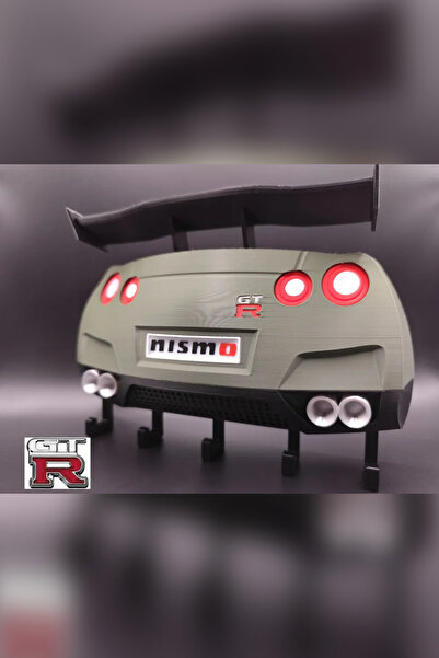 Genç 3D Nissan R35 GTR Anahtarlık Askısı - Estetik Duvar Tipi Araba Temalı An...