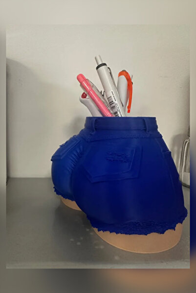 Genç 3D Στυλόθήκη γραφείου με σχέδιο κοντού τζιν σορτς - Διασκεδαστικός και ι...