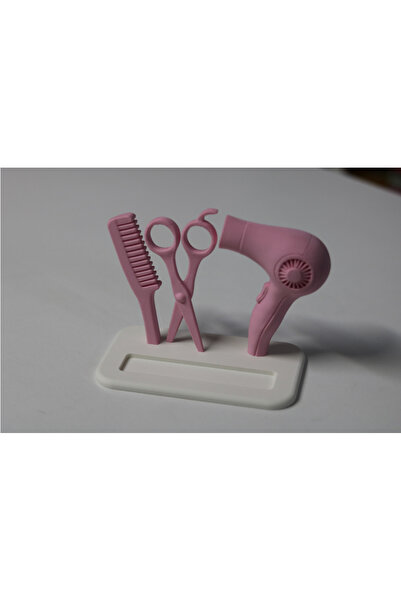 Generic Brand Hairdresser / Beauty Salon Themed Pink Business Card Stand