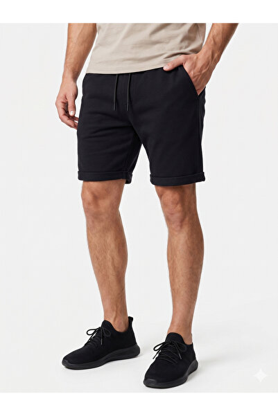 just wear zt Unisex Double Paça Şort – Rahat Kesim, Ayarlanabilir Bel