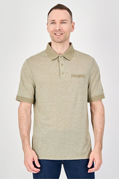 Thomas Sterling Men Regular Fit Short Sleeve Allover Print Polo Shirt, Dark O...