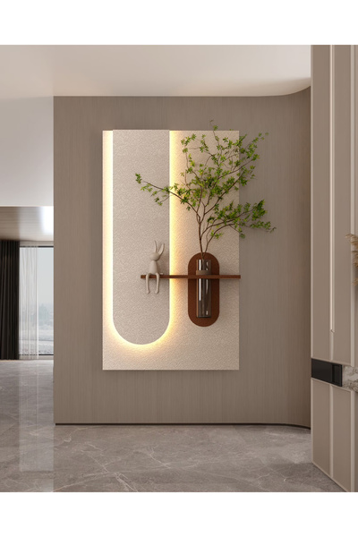 TAKIFİX Pilli LED’li İskandinav Tarzı Dekoratif Duvar Tablosu 40x70 CM (Özel ...