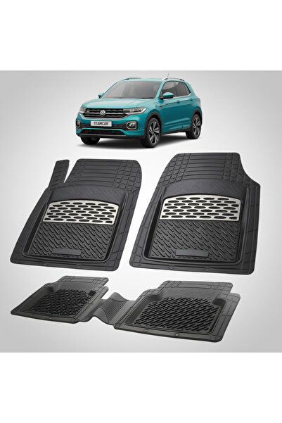 TEAMCAR Volkswagen T-Cross I Συμβατά Πατάκια Δαπέδου 2019-2025 |   Ασήμι