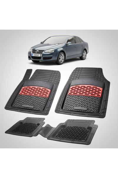 TEAMCAR Πατάκια δαπέδου συμβατά με Volkswagen Jetta 5 Sedan 2005-2010 |   Κόκ...