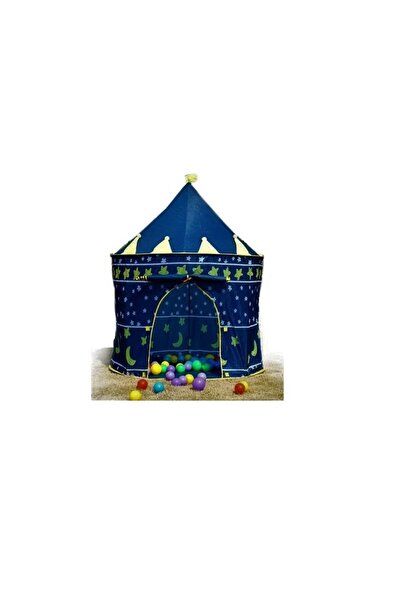 Andyluc Cort Copii Albastru Tip Castel, Pliabil, pentru Interior si Exterior,...
