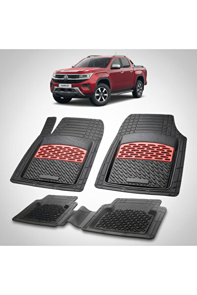 TEAMCAR Volkswagen Amarok 2 Pickup Συμβατά Πατάκια Δαπέδου 2023-2025 |   Κόκκινο