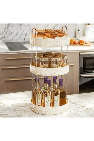 YESMAX 3 Tiers Storage Tray for Organizing Jars & Bottles, Ideal for Kitchen ...