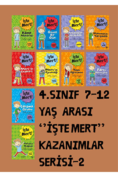TÜRKİYE İŞ BANKASI KÜLTÜR YAYINLARI 4-12 YAŞ İŞTE MERT SERİSİ 10 KİTAP SET+KR...