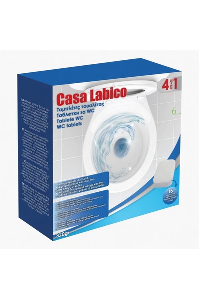 Casa Labico Tablete de curățare toaletă 4-în-1 – Pachet de 16, Curățare în pr...