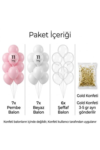 baloss fer Baby Shower Decorations Balloon Set 20 Pieces Pink White Gold Confetti Transparent Balloon